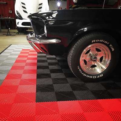 Qingdao removable plastic interlocking floor mats for car washing /plastic rubber garage floor tiles/ garage floor